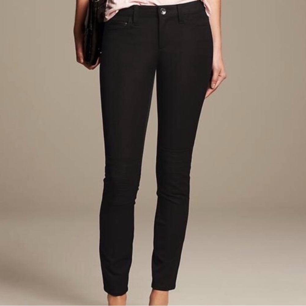 Banana Republic Black Sloan Jeans Women’s Size 2 Moto Pants